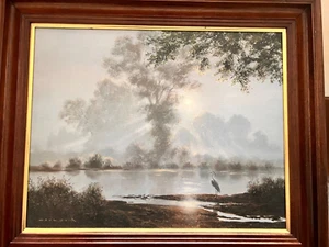 Norfolk Broads Gerald Coulson Öldruck gerahmt W48 x37cm The Silent Sentinel - Bild 1 von 6