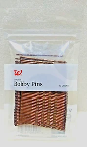 Walgreens ☆ Bobby Pins ☆ Brown ☆ 90 Count - Picture 1 of 2