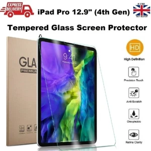 For Apple iPad PRO 12.9" 4th Generation (2020) Tempered Glass Screen Protector - Picture 1 of 12