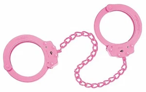 Peerless EPP Fully Coats Restraint Chain Link Handcuff Leg Iron Pink 4743P - Picture 1 of 1