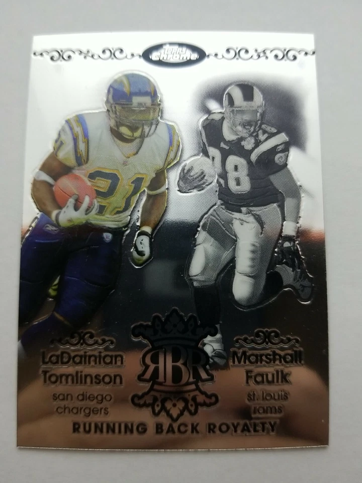 2007 Topps Chrome Running Back Royalty Ladainian Tomlinson Marshall Faulk - Image 1 of 1