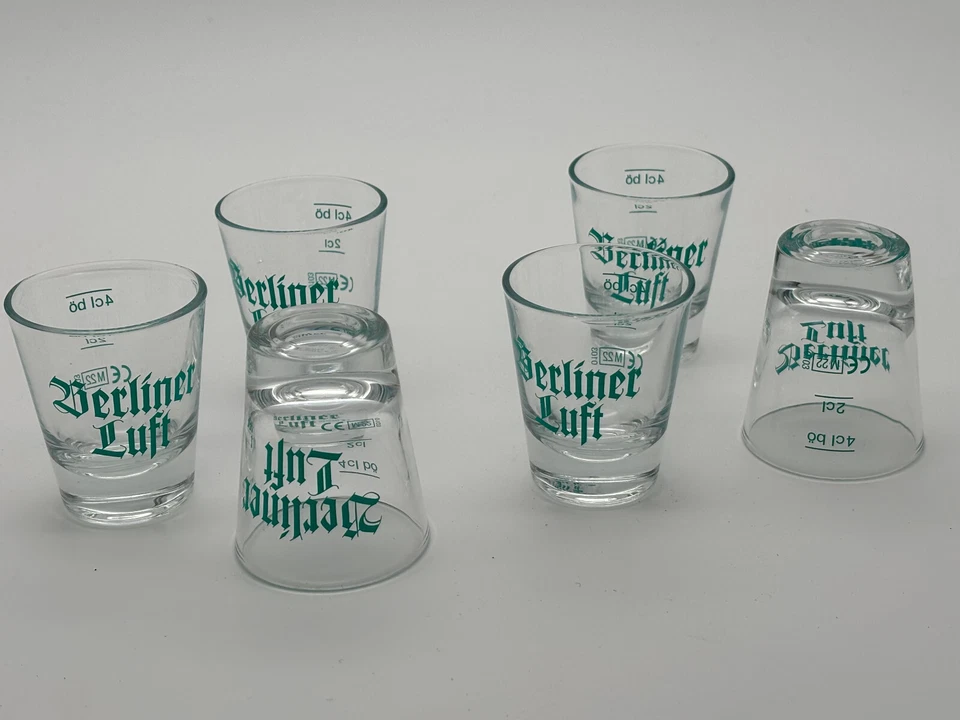 12x Berliner Luft 2/4cl Shot pinnchen stamper Glas Gläser Gastro Bar