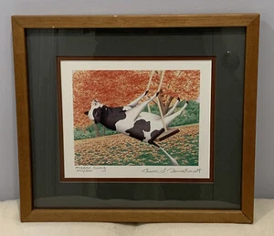 Gerahmte farbige Bleistiftkunst ""Stimmungsschaukel"" von Bruce S. Garrabrandt signiert #340/500 - Bild 1 von 9