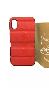 Christian Louboutin Red Black Rubber I Phone X XS Case /G1506 - Zdjęcie 1 z 6