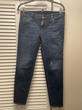 dsquared2 womens blue skinny jeans size 40