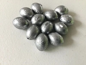 25PCS. 2 OZ EGG SINKERS SLIP SINKERS, WEIGHTS, FISHING, FREE SHIPPING - Picture 1 of 2