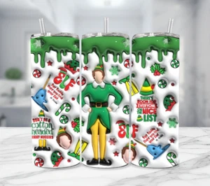 ELF Santa's Helper Weihnachten Edelstahl Becher - 20 Oz Mehrfarbig - Bild 1 von 3