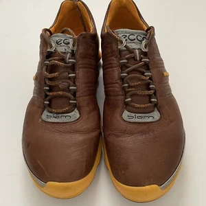 ECCO Biom Yak Hydro max Men Golf Shoes EU 41 US 7 Leather Brown Cocoa Perform - Picture 1 of 15