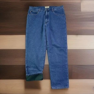LL Bean Men's 37x30 Flannel-Lined Denim Blue Jeans Classic Fit Item ID 162343 - Picture 1 of 12