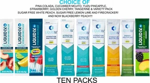 Liquid IV Hydration Multiplier Electrolyte Drink Mix Various Flavors NEW FLAVORS - Picture 1 of 42