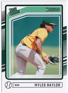 2024 Panini Donruss Rated Prospects Myles Naylor Rookie Card RC #196 Athletics - Picture 1 of 1