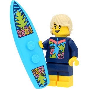 LEGO BAM Minifigura Surfista con Tabla de Surf 25/08 - Imagen 1 de 8