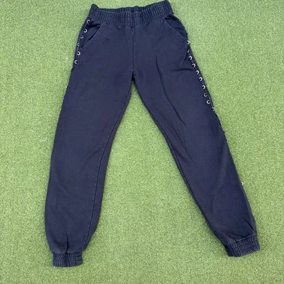 Pantalones deportivos Allsaints para mujer de algodón de tres bolsillos tiro alto cónicos negros talla S Foto 1 de 4