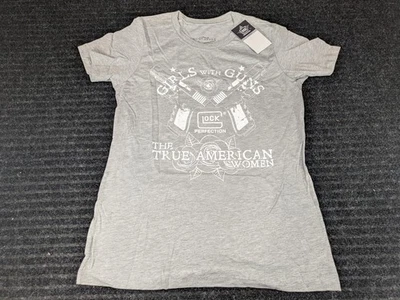 Camisa Glock Mujer Grande Gris Niñas Con Pistolas Grunt Estilo Gráfico Camiseta Patriótica Foto 1 de 4