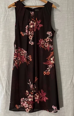 Worthington Dress Sleeveless Black/Pink Floral Women’s Size 10 - Image 1 of 4