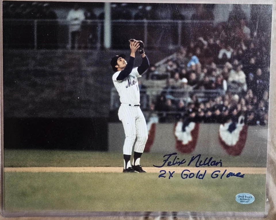 Felix Millan Signed Inscribed 2x Gold Gloves 8x10 COA TPA Guaranteed NY Mets - Image 1 of 1