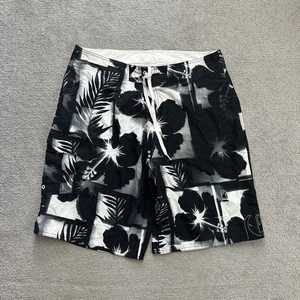 QUIKSILVER Floral Badehose Badeshorts G-36 Beach Board Shorts Logo 17316 Schwarz - Bild 1 von 6