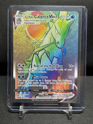Ice Rider Calyrex 202/198 Rainbow Secret Rare Pokémon 2021 Chilling Reign NM - Image 1 of 2