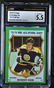1973-74 Topps #150 Bobby Orr Boston Bruins - All-Star - CSG 5,5 Ex+ - Imagen 1 de 2