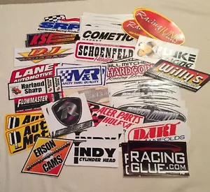 Auto Racing Decals Lot-over 145-Decals Collected Over Many Years! Look At Pics! - Picture 1 of 4
