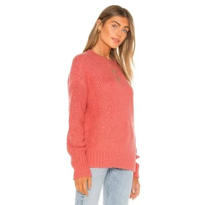 Sanctuary NWT Telluride Chunky Knit Long Sleeve Wool Blend Sweater Coral Med New - Image 1 of 4