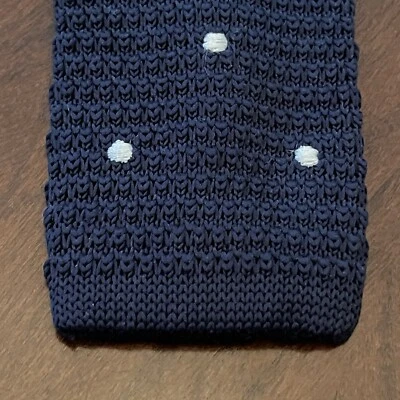 Suited Man Blue 100% Polyester Men’s Neck Knitted Tie Made In China - Image 1 of 4