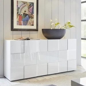 Aspen High Gloss Sideboard With 3 Doors In White - Picture 1 of 3