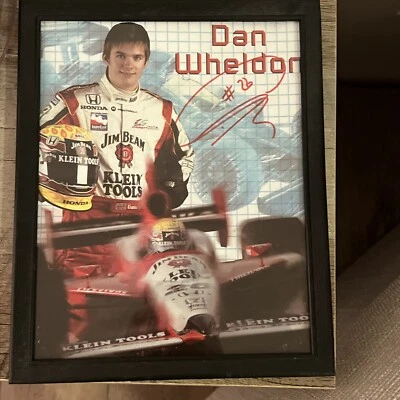 Signed Autographed 8 x 10 Photo Killed Indy 500 Race Car Driver Dan Wheldon CU - Image 1 of 4
