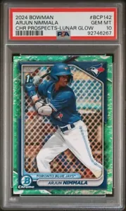 2024 Bowman Chrome Rc ARJUN NIMMALA 1st Lunar Refactor Psa 10 - Picture 1 of 2