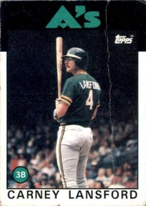 1986 Topps Baseball #134 Carney Lansford - Imagen 1 de 2