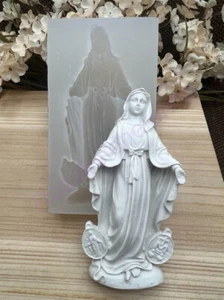 Our Lady of Grace-VIRGIN MARY silicone mold for Mother Mary Fondant-Resin - Picture 1 of 10