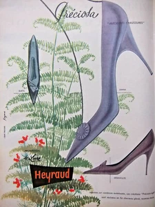 PUBLICITÉ DE PRESSE 1959 HEYRAUD PRÉCIEUSES CHAUSSURES PRÉCIOSA-LIGHT DIANA - Picture 1 of 1