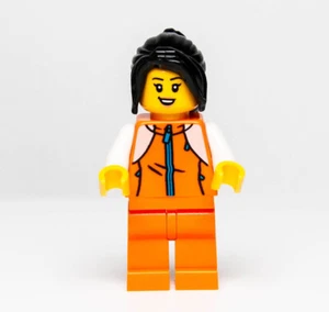 NEW LEGO Lunar Minifigure Woman Orange Tracksuit (hol266) 80108 - Picture 1 of 6