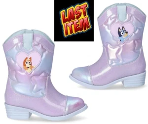 Bluey Toddler Girl SIZE 8 Cowgirl Boots Color Purple - Picture 1 of 24