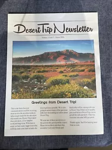 Desert Trip Rare Newsletter Rolling Stones Bob Dylan McCartney Waters Program - Picture 1 of 9