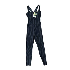 Diane Von Furstenberg Target Women's Zebra Print Jumpsuit XXS Black NWT - Picture 1 of 6