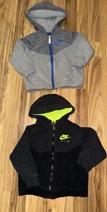 Nike Boys Sz 18 Months Hooded Full zip Up jacket sweatshirt Lot Cotton EUC - Picture 1 of 7