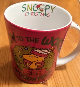 Woodstock Joy To The World Mug Cup Peanuts Snoopy Christmas Gibson - Picture 1 of 10