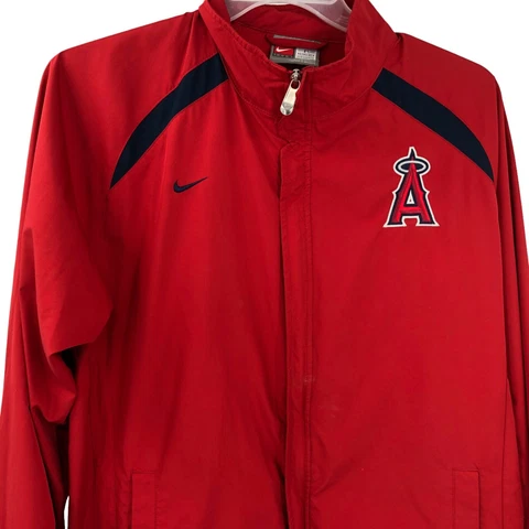 Nike  Anaheim Angels Mens Full Zip Windbreaker Jacket Size Medium Cover