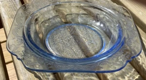 Indiana? / Federal? Cuenco cuadrado cristal Madrid azul 7" - s10c - Imagen 1 de 6