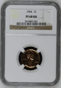 1964 Lincoln Cent NGC PF 68 RD - Picture 1 of 4