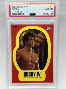 1985 Rocky IV Rocky Stickers #11 of 11 PSA 8 - Picture 1 of 2