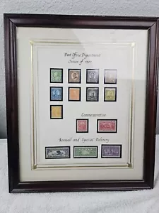 POST OFFICE 1927 ISSUES COMMEMORATIVE AIRMAIL AND SPECIAL DELIVERY FRAMED LOT - Picture 1 of 4