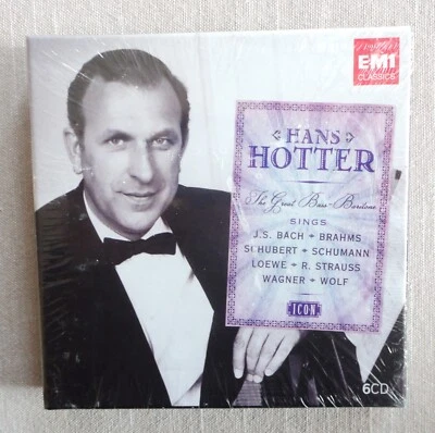 2009 New 6 CD Hans Hotter The Great Bass Baritone Bach Brahms Schubert Wagner - Image 1 of 3