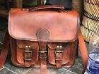 All Leather Messenger Bag Computer Distressed Brown Satchel Briefcase Manly Men