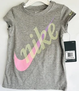 Nike Tee kid's Girl’s T-Shirt Gray Short Sleeve top Size 4T - Picture 1 of 4