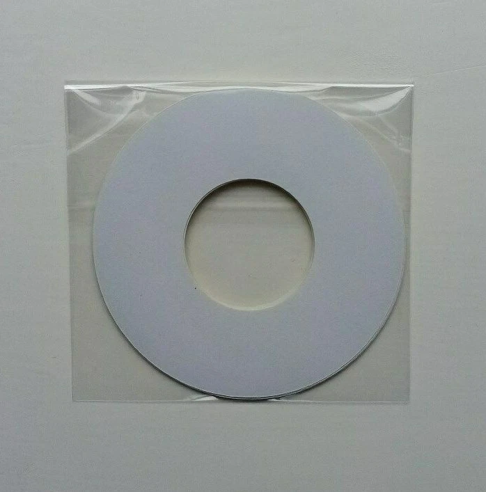 Blank Gloss White Promo 7" Jukebox Vinyl Record Centre Labels (4 Pack) - Image 1 of 1