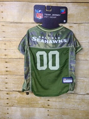 Seattle Seahawks Pet Camo Jersey Dog Sz LARGE New  - Image 1 of 4