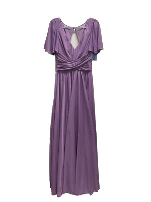 NWT Davids Bridal Bridesmaid Dress Wisteria lilac Purple Long Mesh Flowy - Image 1 of 4