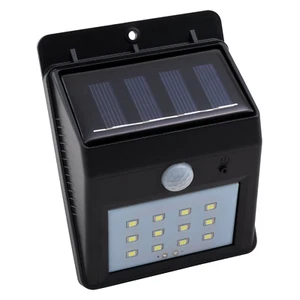 Lámpara de pared solar LED negra detector de movimiento 20 lm 12x9x4 cm GRUNDIG - Imagen 1 de 4